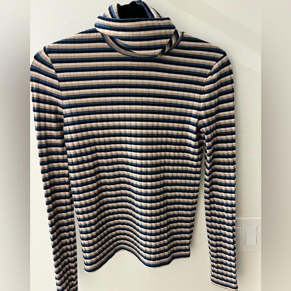 Madewell striped cotton ribbed turtleneck - Picture 1 of 3